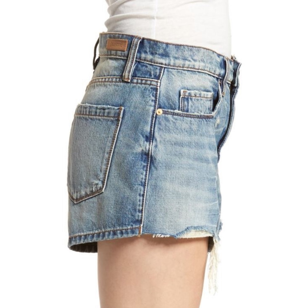 BLANK NYC Barrow Jean Shorts in Earth Blues - Picture 4 of 8